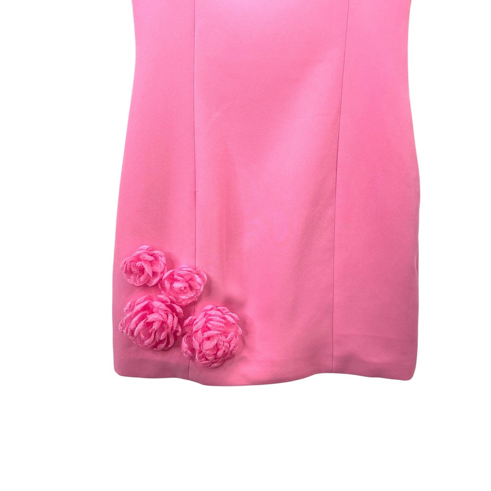 Elliatt Trompe 3D Floral Mini Dress Size S barbie pink square neck coquette - Picture 5 of 11